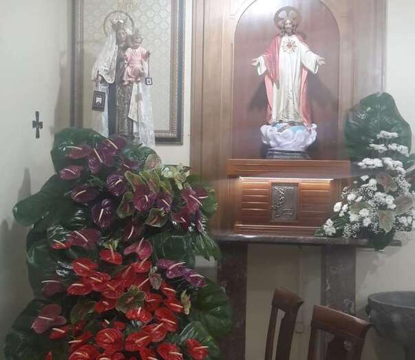 Ornamentación floral a cargo de Ignacio González (Foto TA)